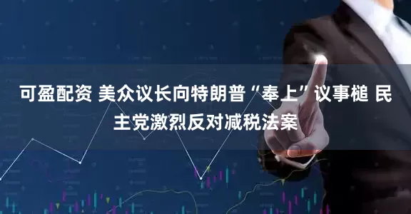 可盈配资 美众议长向特朗普“奉上”议事槌 民主党激烈反对减税法案